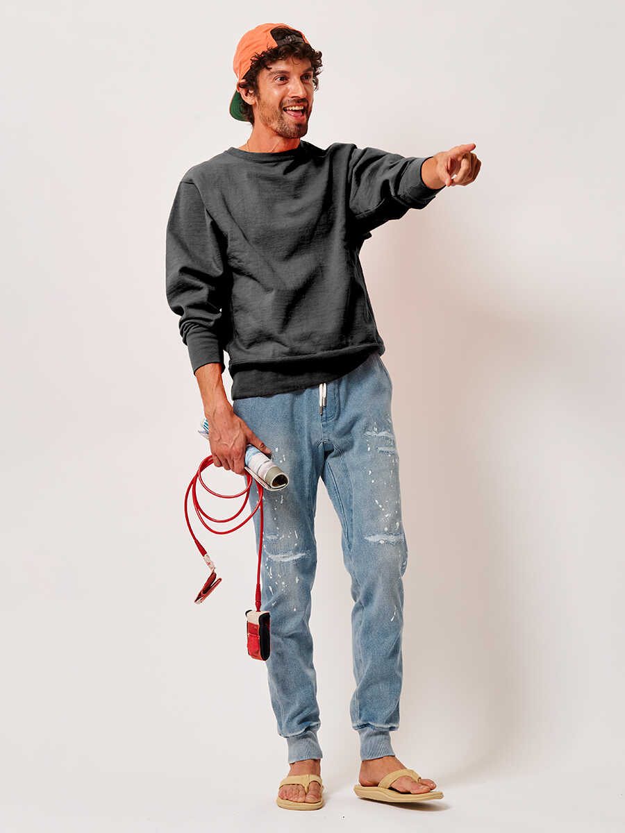 リメイク加工デニム Remake Denim Trousers / blue | REMAKE | RUMCHE OFFICIAL ONLINE STORE